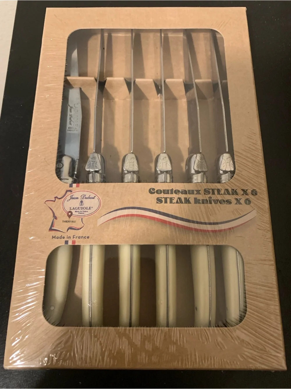 Jean Dubost Laguiole 6pc Steak Knife Set